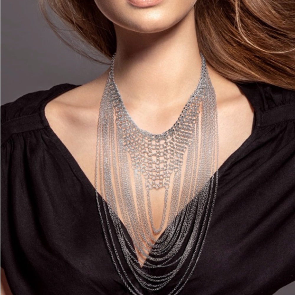 Badgley Mischka Women's‎ Necklace - Elegant Layered Curb Chain Statement
